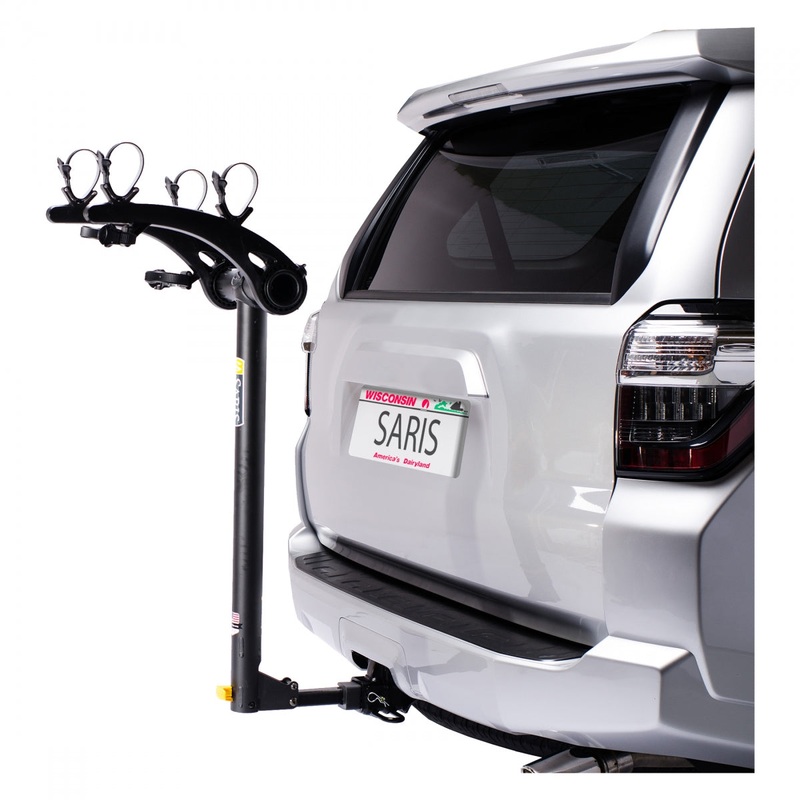 High-Performance Saris Hitch Bicycle Racks | Durable Steel, Anti-Sway Straps, Tilt & Fold Features for 2-4 Bikes, Easy Vehicle Access 2 Bike 70lbs