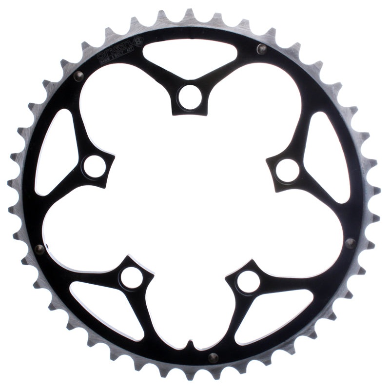Origin 8 Alloy Chainring –  94mm BCD – Black Black 32t Middle – Pinned/Ramped – 5 Bolt