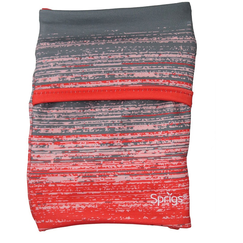 Sprigs Sprigs Banjees 2 Pocket Wrist Wallet Banjee Wrst Wallet Coral Blitz Fitness Training