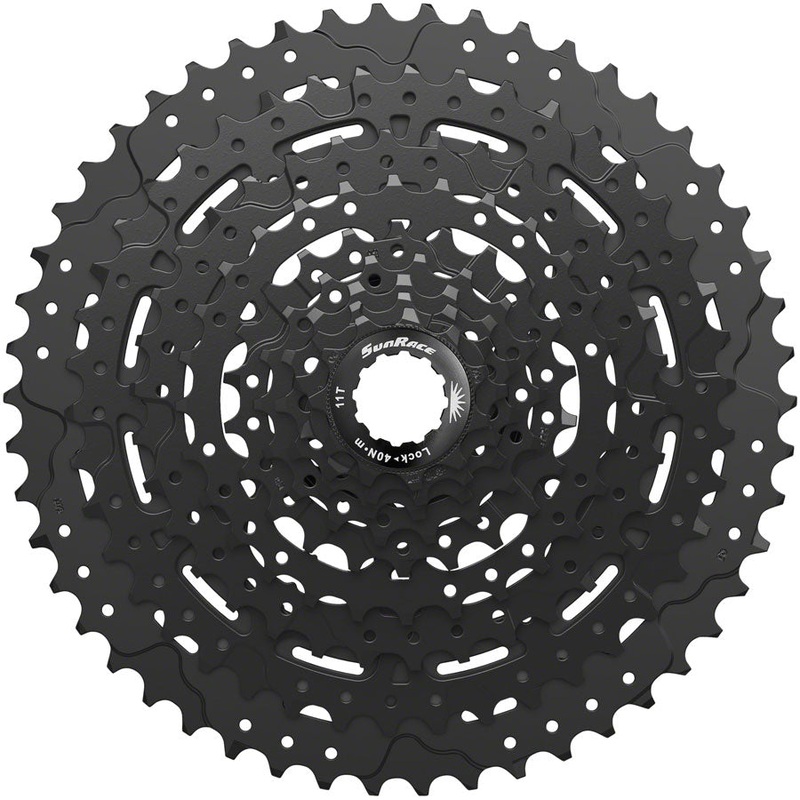 SunRace M993 Cassette – 9 Speed, 11-50t, ED Black, Alloy Spider and Lockring