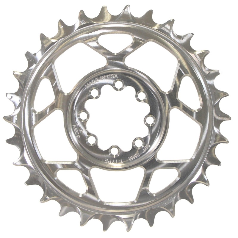 T-Type 8-Bolt Aluminum Chainring 30t Black 3mm