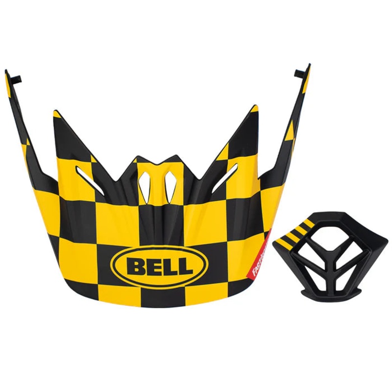 Bell Full-9 Replacement Visor Combo Kit – Fasthouse Checkers – Yellow-Black Yellow – Black