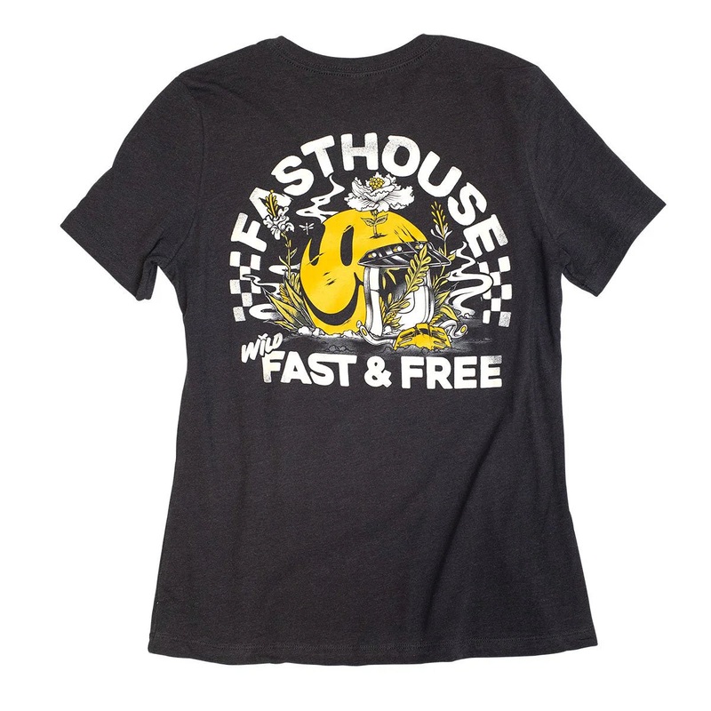 Fasthouse Wild One Tee – Womens – Heather Black Heather Black Large