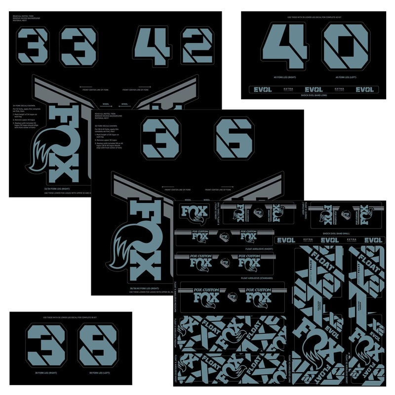 Fork & Shock Decal Kit Battleship Grey