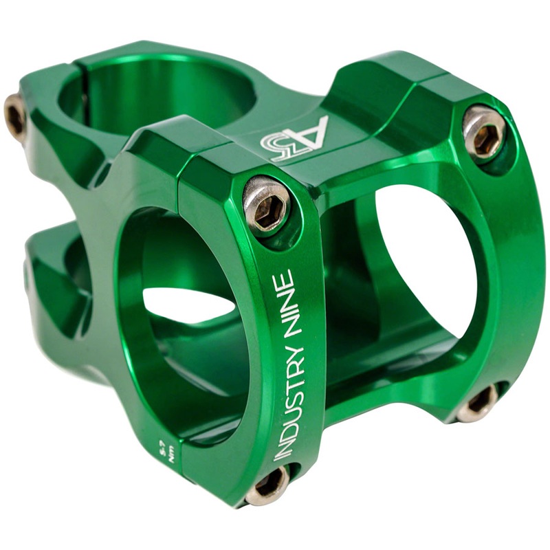 Industry Nine A35 Stem – 32mm, 35mm Clamp, +/-5, 1 1/8″, Aluminum, Green