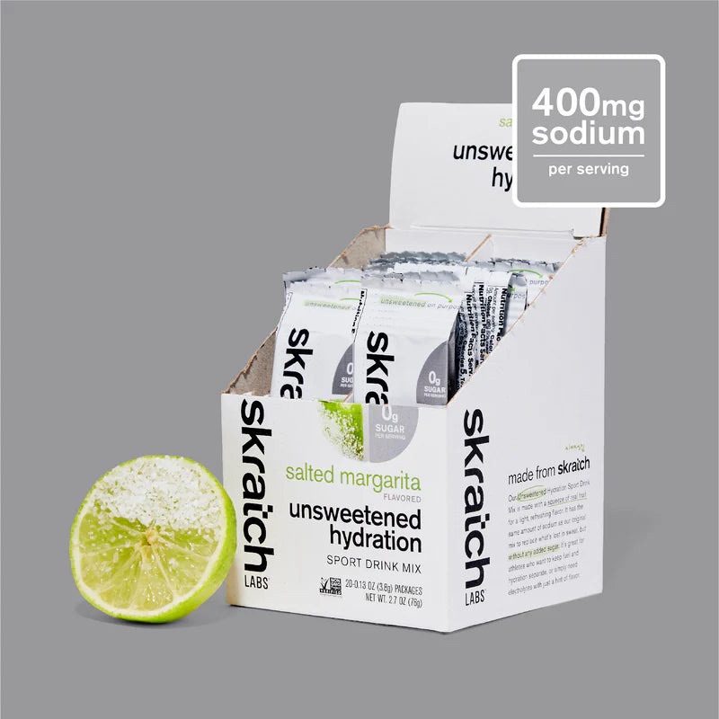 Skratch Labs Unsweetened Sport Hydration Drink Mix – Salted Margarita Salted Margarita 30 Serving Resealable Bag
