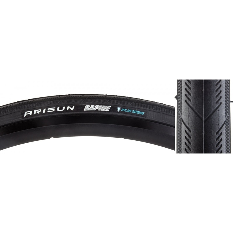 Arisun Rapide 700 x 23 Clincher Wire TPI 30 PSI 120 Black/Black Reflective T050201
