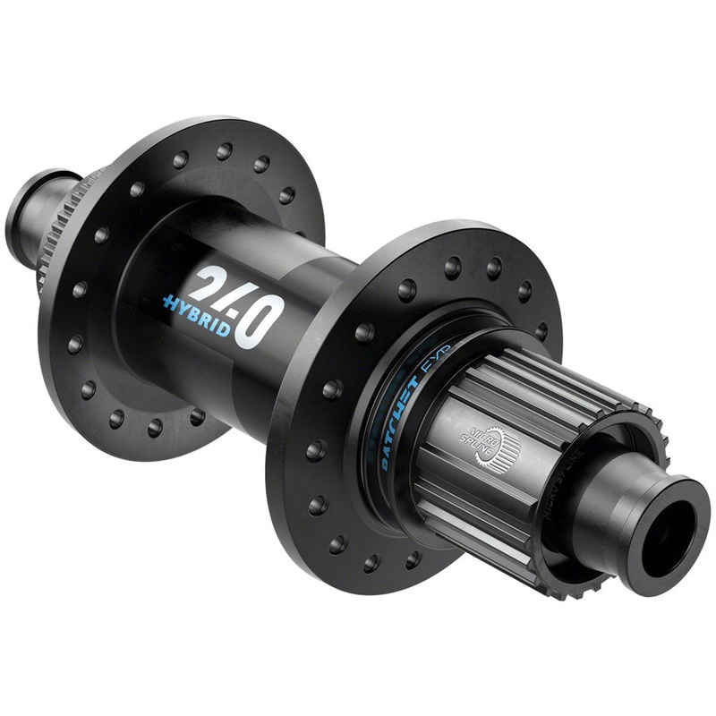 DT Swiss 240 Hybrid Rear Hub – 12 x 148mm, Center-Lock, Micro Spline, Black, 32H, 30pt
