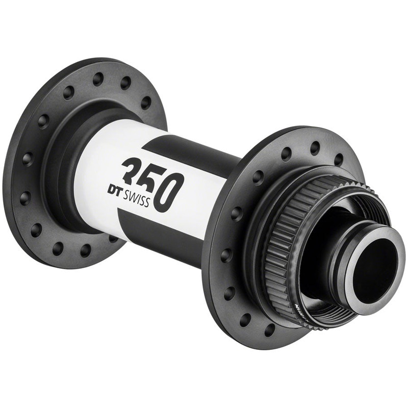DT Swiss 350 Front Hub – 15 x 110mm, Center-Lock, Black, 28H