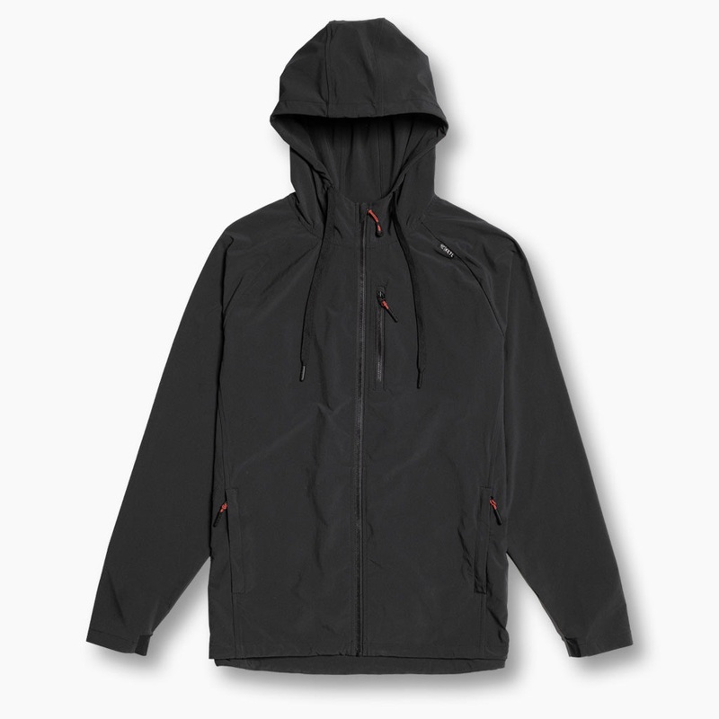 KETL Mtn Escapade Jacket: Lightweight Softshell Packable Travel Layer w/ Zipper Pockets – Black Men’s Small