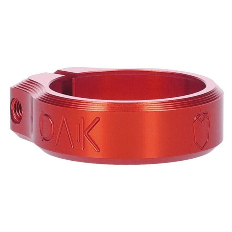 OAK Components Orbit Seatpost Clamp – 38.5mm Inner Diameter – Red