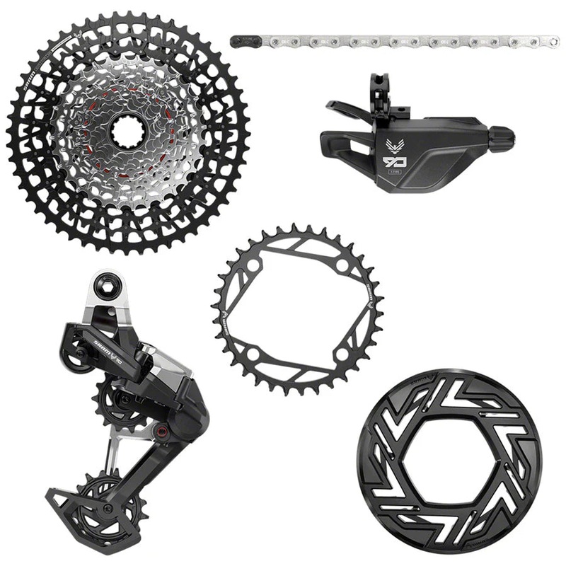 SRAM Eagle 90 DUB 12 Spd E-Bike Groupset – 104 BCD Black 34t – 10-52t – Cranks Not Included