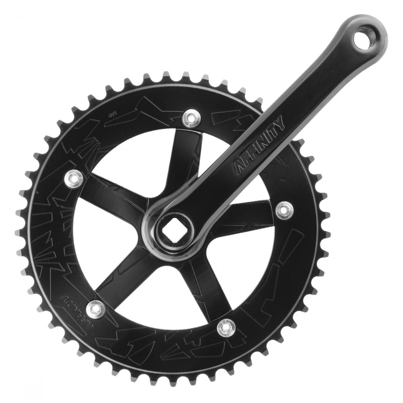 Affinity Pro Track CrankArm Set 167mm Single Speed Aluminum Black
