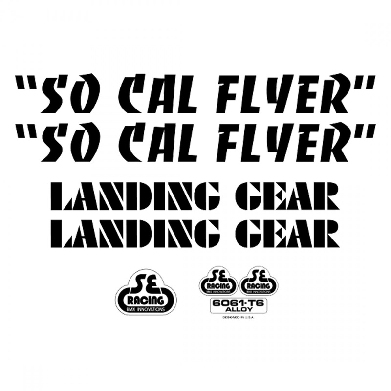 Se Bikes Socal Flyer Decal Set SoCal Flyer Black