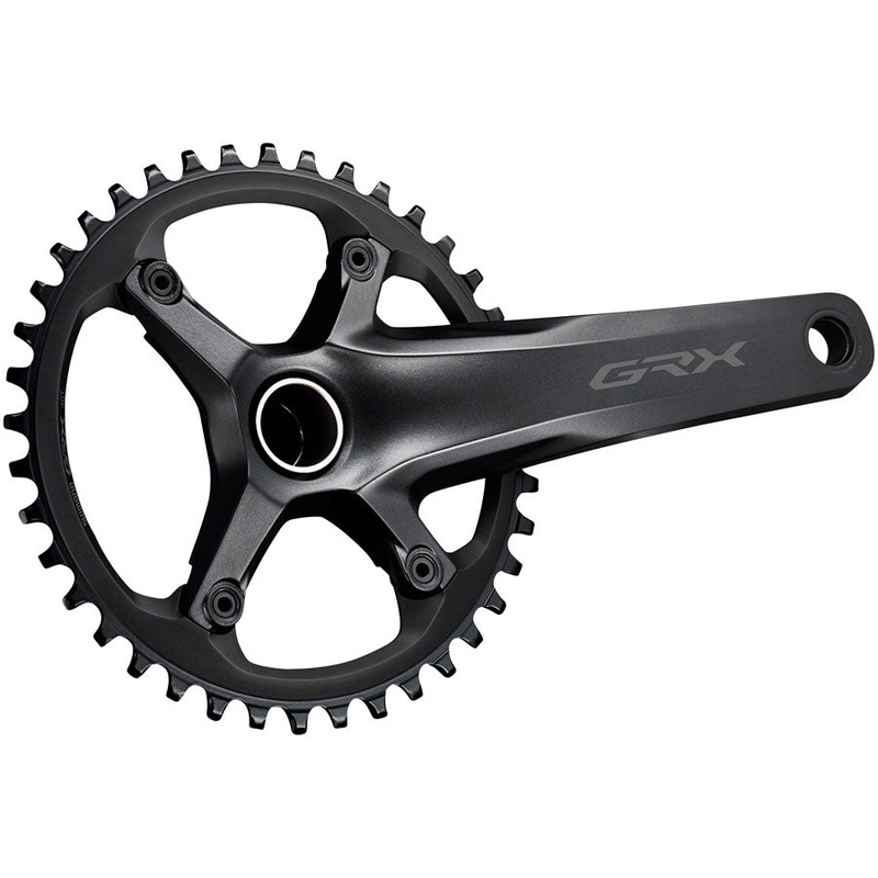 Shimano GRX FC-RX600-1 Crankset – 165mm 11-Speed 40t 110 BCD Hollowtech II Spindle Interface BLK