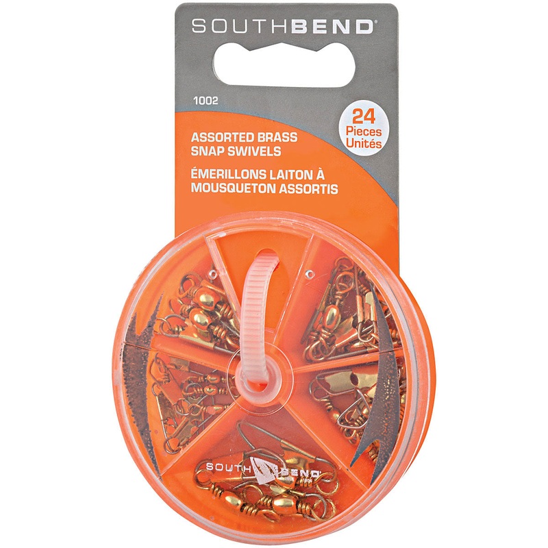 Premium Fishing Tackle Set: Assorted Brass Swivels & Sinkers for Freshwater & Saltwater Fishing, Durable Materials & Easy Use 24 SIZES BRASS PK SWIVELS