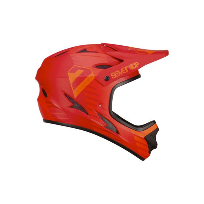 7 iDP M1 Tactic Full Face Helmet – Red-Dark Red – 2019 Red – Dark Red X-Small