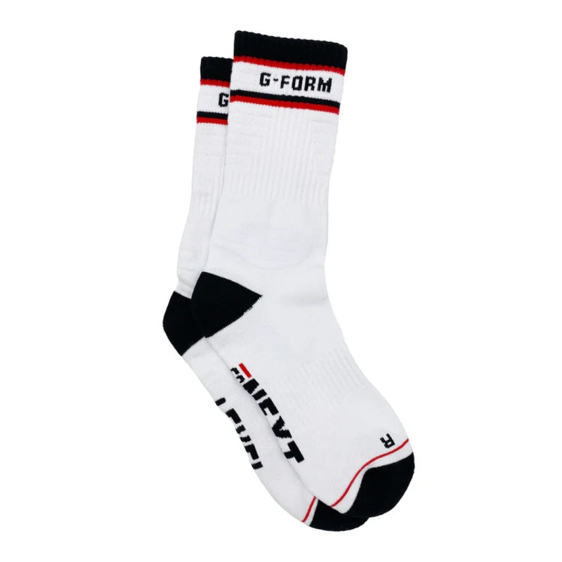 G-Form Mid-Calf Sock – White-Black-Red White – Black – Red Small/Medium