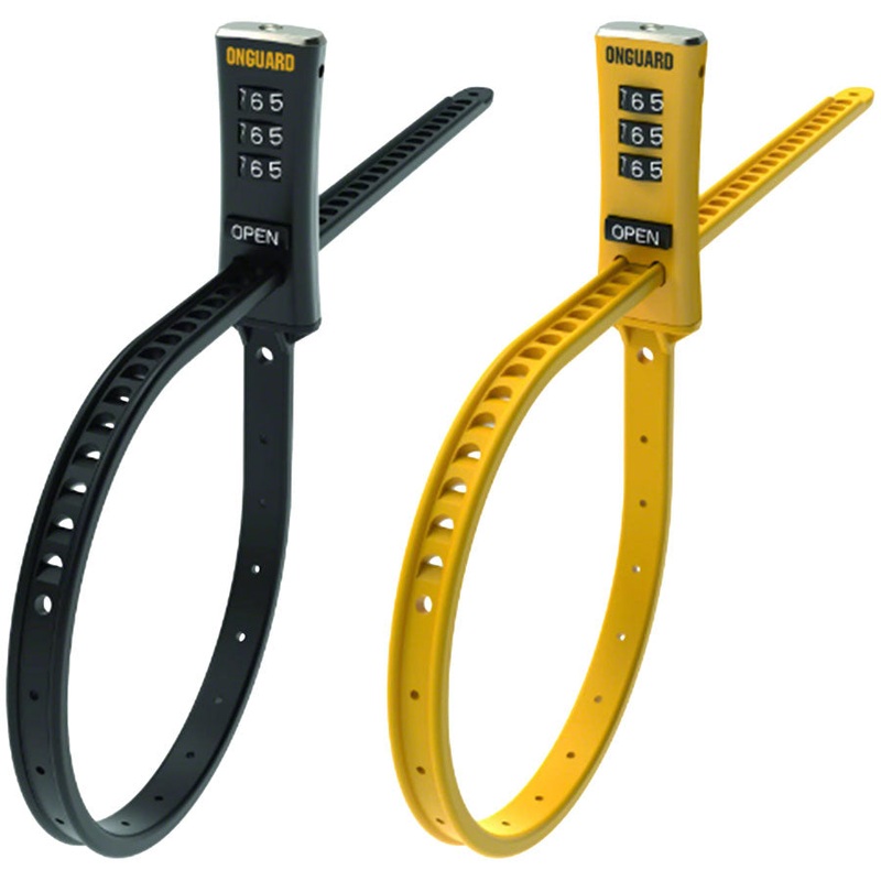 OnGuard ZipLock Combo Lock – Black/Yellow, Pack of 2