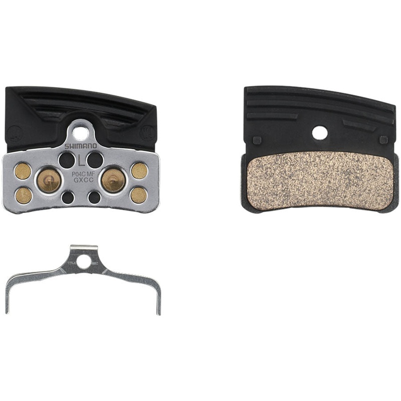 Shimano P04C-MF Disc Brake Pads and Springs – Metal Compound, Finned Aluminum and Stainless Steel Back Plate, One Pair