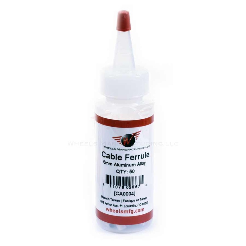 Wheels Manufacturing Cable Housing Ferrule – Alloy 5mm Bottle of 50