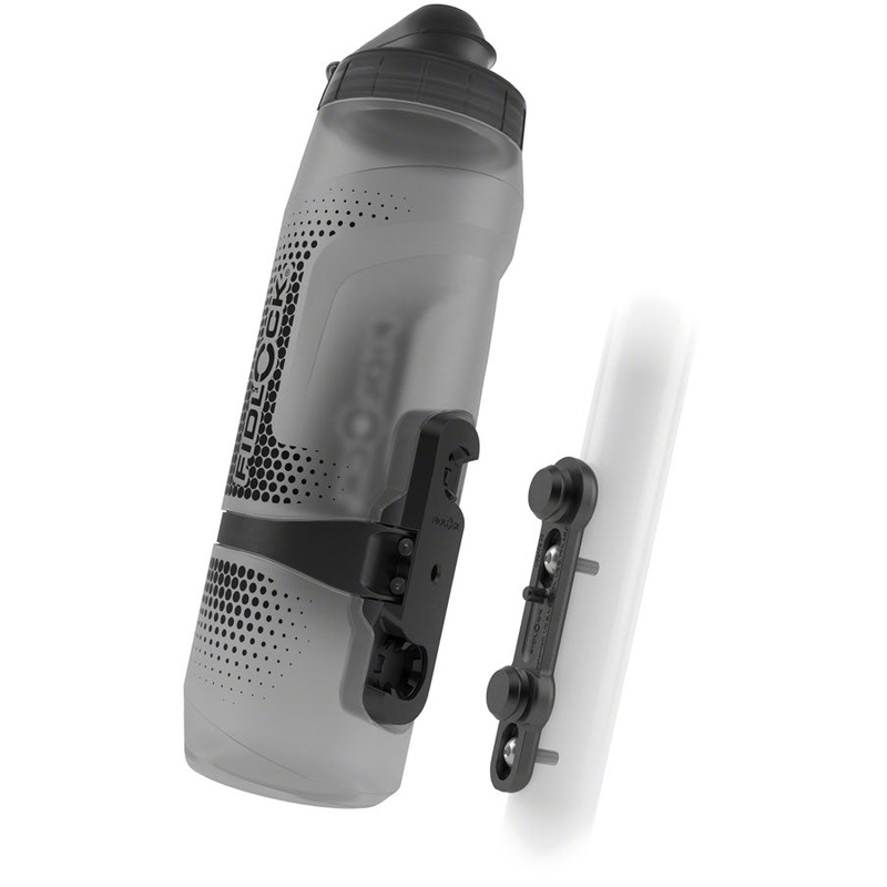 Fidlock TWIST Water Bottle Cage Set – Bike Base Mount, Bolt-On, 800ml, Smoke