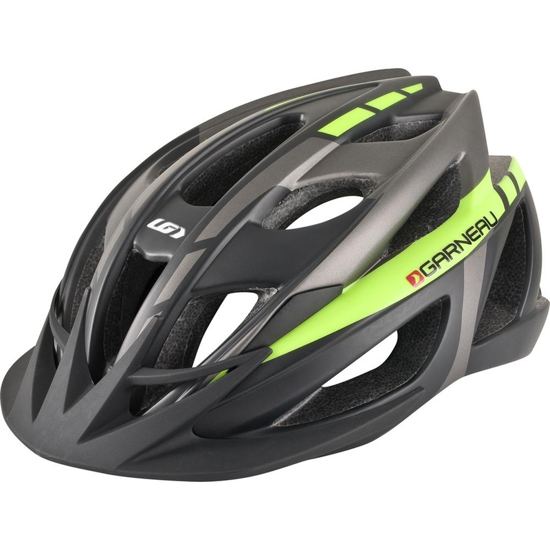 Louis Garneau Le Tour MTB Helmet – Black-Charcoal-Yellow Black – Charcoal – Yellow One Size