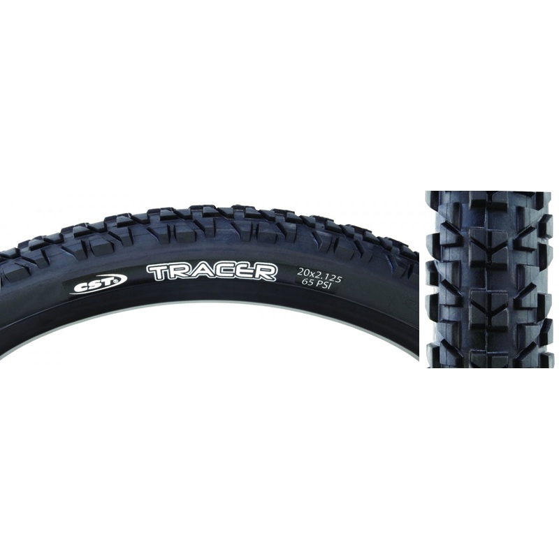 Cst Premium Tracer 20 x 2.125 Clincher Wire TPI 65 Black/Bsk Reflective BMX Bike TB31402000