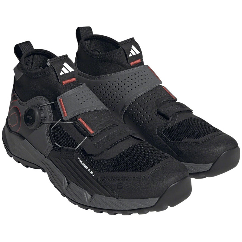 Five Ten Trailcross Pro Mountain Clipless Shoes – Men’s, Gray Five/Core Black/Red, 8.5