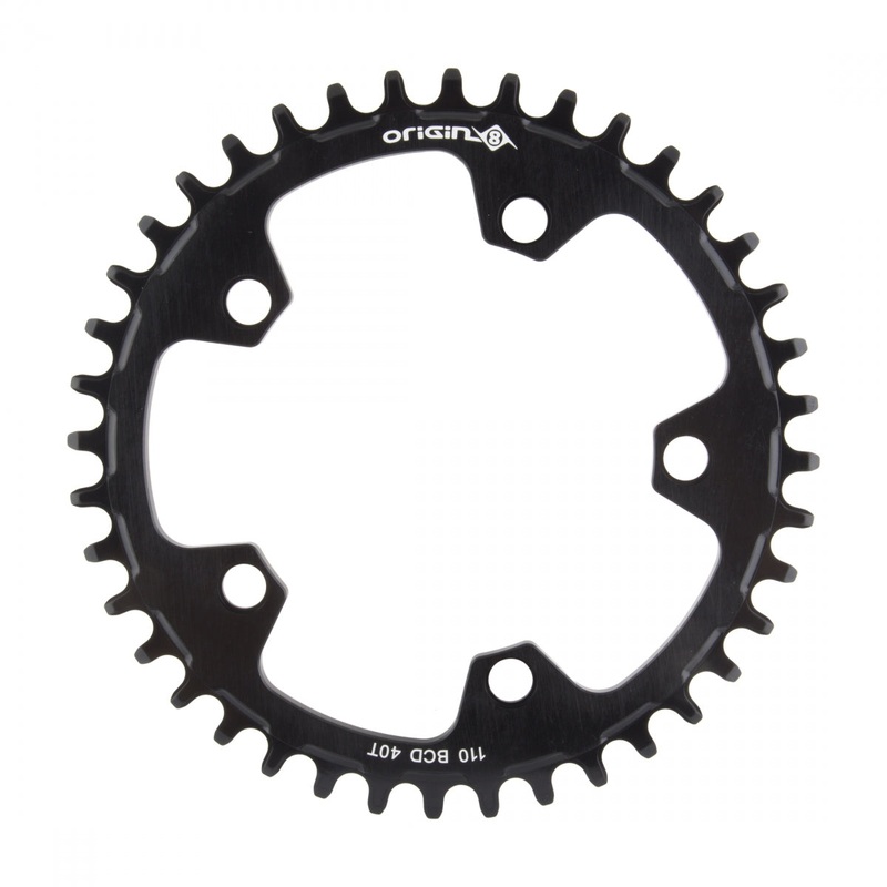 Origin8 Holdfast 1x Chainring 40t 1x 110 BCD 5-Bolt 10/11-Speed Aluminum Black
