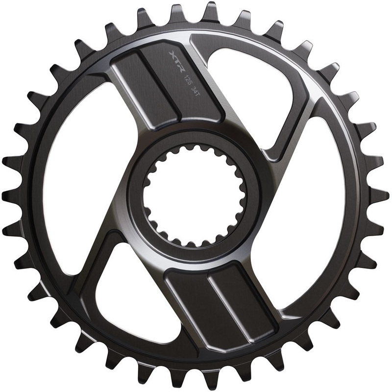 Shimano XTR SM-CRM96 1x Direct Mount Chainring – 34t Shimano Direct Mount For 12-Speed HG+ Chain Fits M9200 M9220 Crank Dark Gray