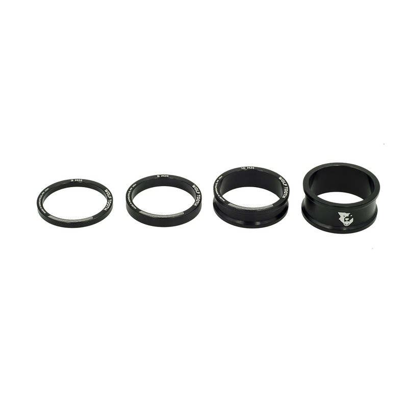 Wolf Tooth Components Precision Headset Spacer Kit – Black Black 1.1/8″