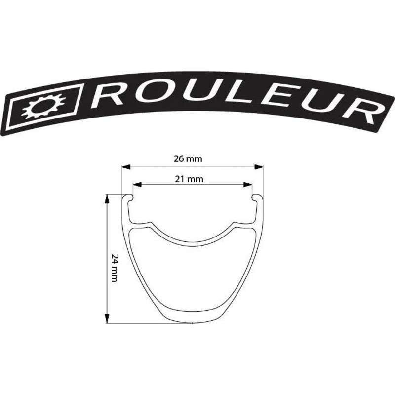 Boyd Rouleur Disc 700c Aluminum Bike Rims – Tubeless Compatible, Disc Brake, Lightweight, Durable, Made in USA for Road & Cyclocross 28