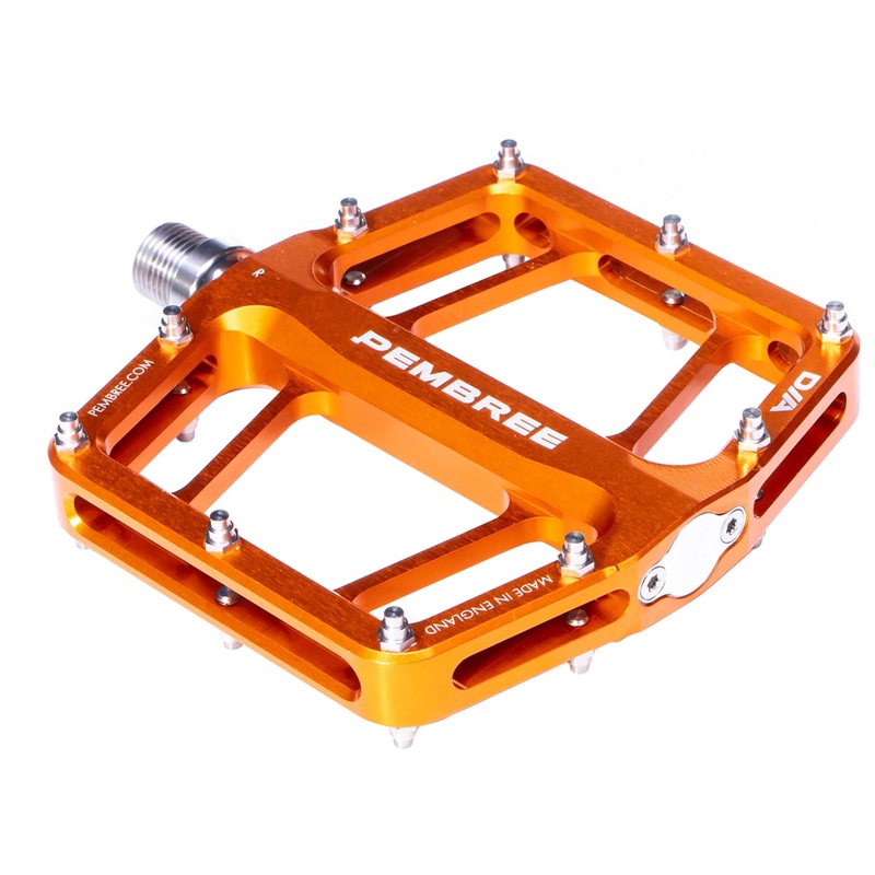 Premium CNC Aluminum Platform Pedals with Stainless Steel Spindles, SKF Bearings & Eco-Friendly Production  Choose Orange or Black Orange