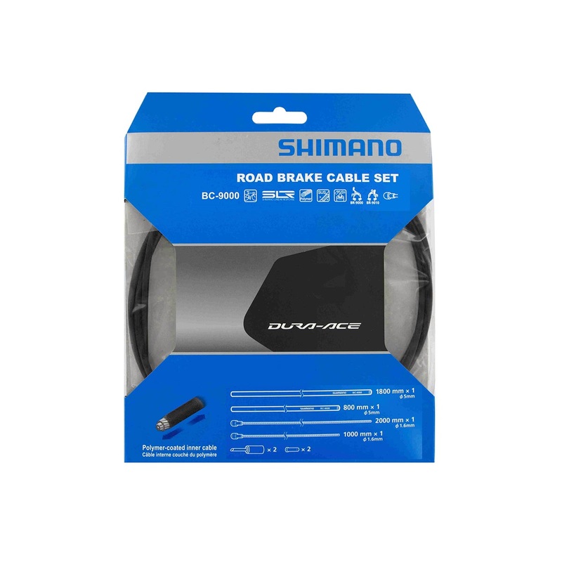 Shimano Dura-Ace 9000 Road Polymer Brake Cable Set – Black Black 1.6 x 2000mm