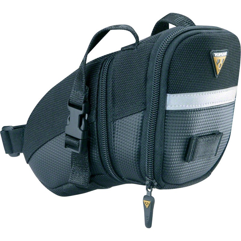 Topeak Aero Wedge Seat Bag Strap/On: Medium, Black