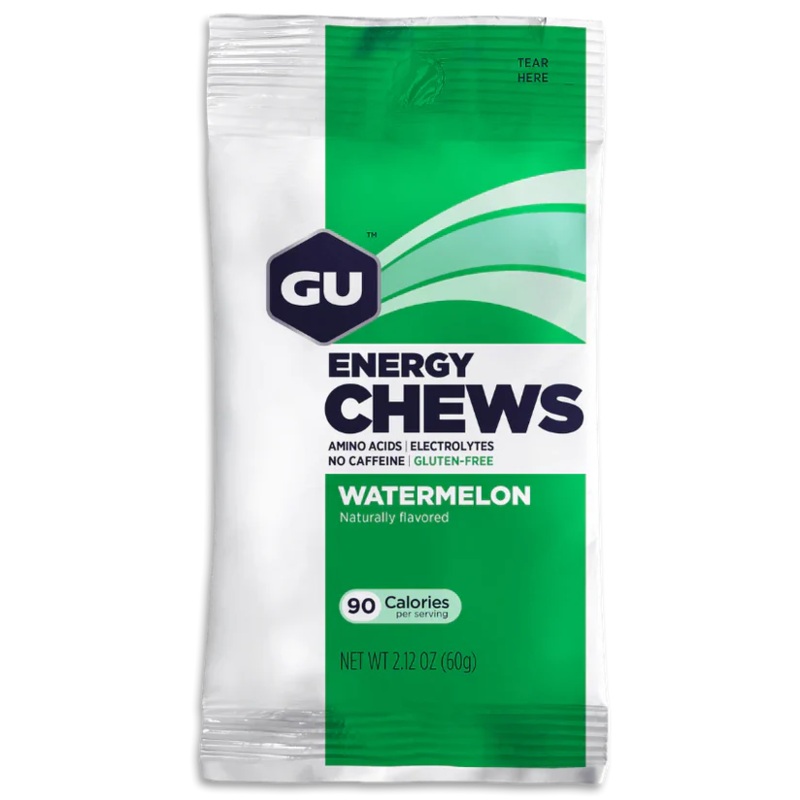 GU Energy Chews Double Serving Bag – Watermelon Watermelon 12 Pack