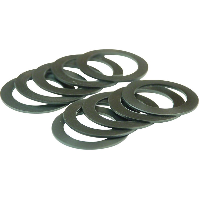 Wheels Manufacturing 0.5mm & 1mm Spacers for 24mm Bike Cranks & Bottom Bracket Adjustment | Chainline & Bearing Play Alignment Components 1.0mm, bag of 10