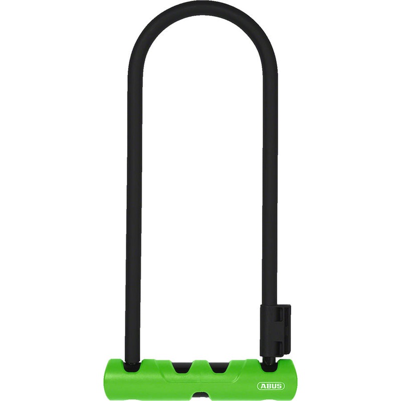 Abus Ultra 410 U-Lock – 11 x 6″, SH34 Bracket, Black/Green