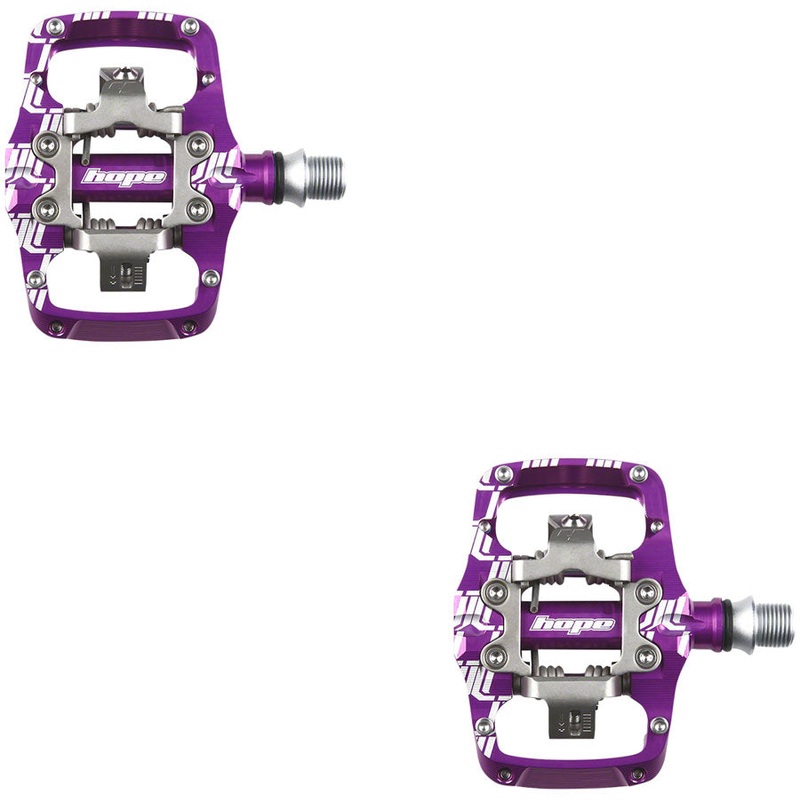 Hope Union TC Pedals – Dual Sided Clipless with Platform 9/16″ Purple
