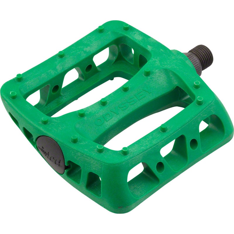 Odyssey Twisted PC Pedals – Platform Composite/Plastic 9/16″ Green