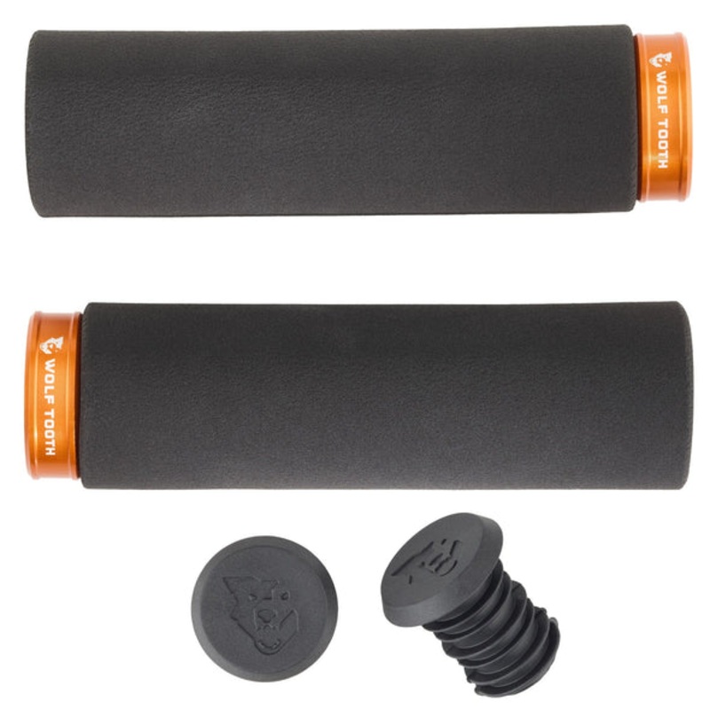 Wolf Tooth Components Lock-On Fat Paw Grip – Black-Orange Black – Orange