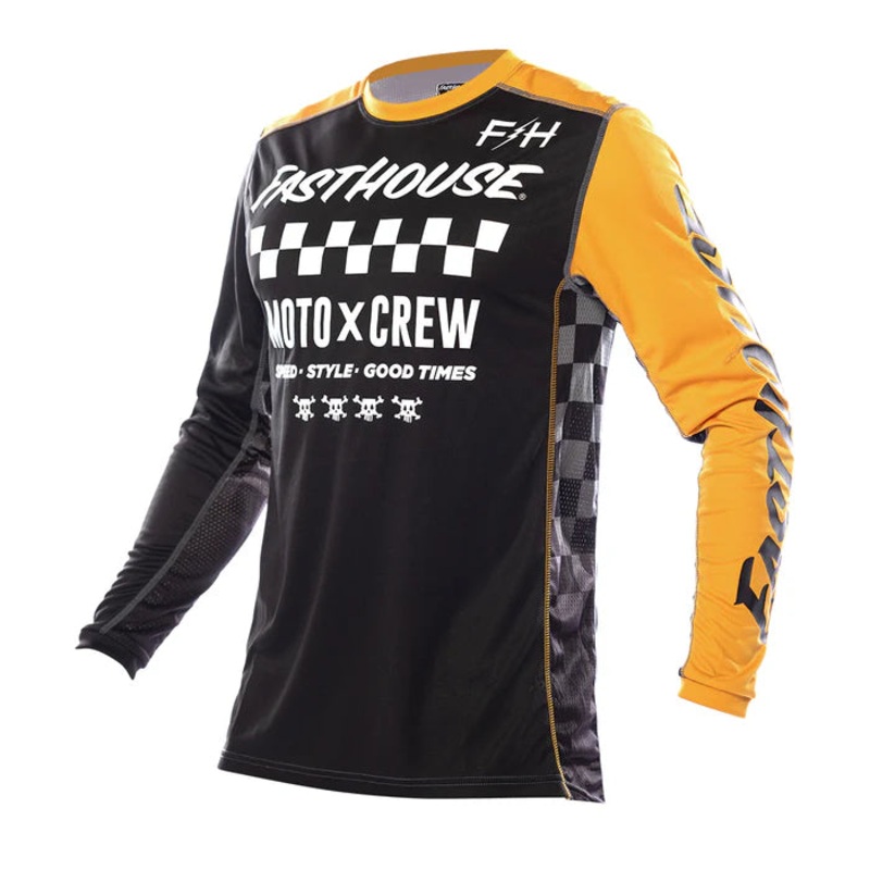 Fasthouse Grindhouse Alpha Jersey – Black-Amber Black – Amber Small