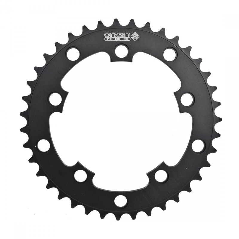 Origin8 Single Speed Chainring 39t 110mm / 130 BCD 5-Bolt Aluminum Blk Rd MTB