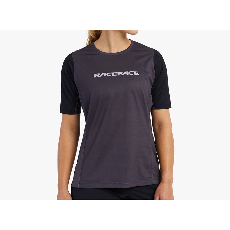 Race Face Indy Short Sleeve MTB Jersey – Womens – Charcoal Charcoal X-Small