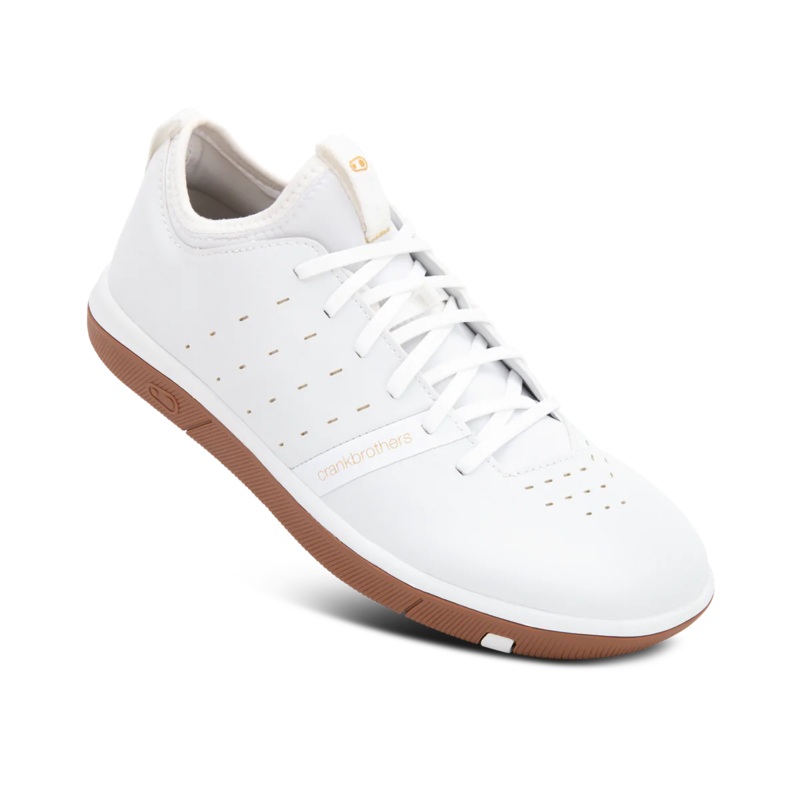 Crank Brothers Stamp Street Fabio Men’s Flat Shoe – White/Gum 9