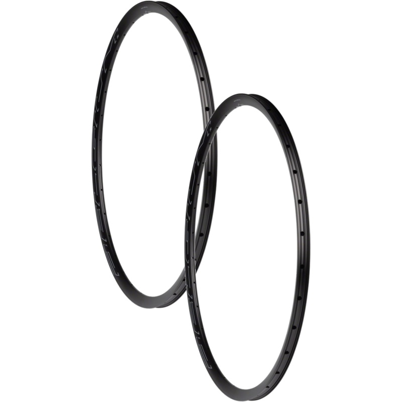 HED Belgium R 700c Disc Alloy Rims 25mm Wide Tubeless-Ready, Welded Joint, Black, 32H Pair