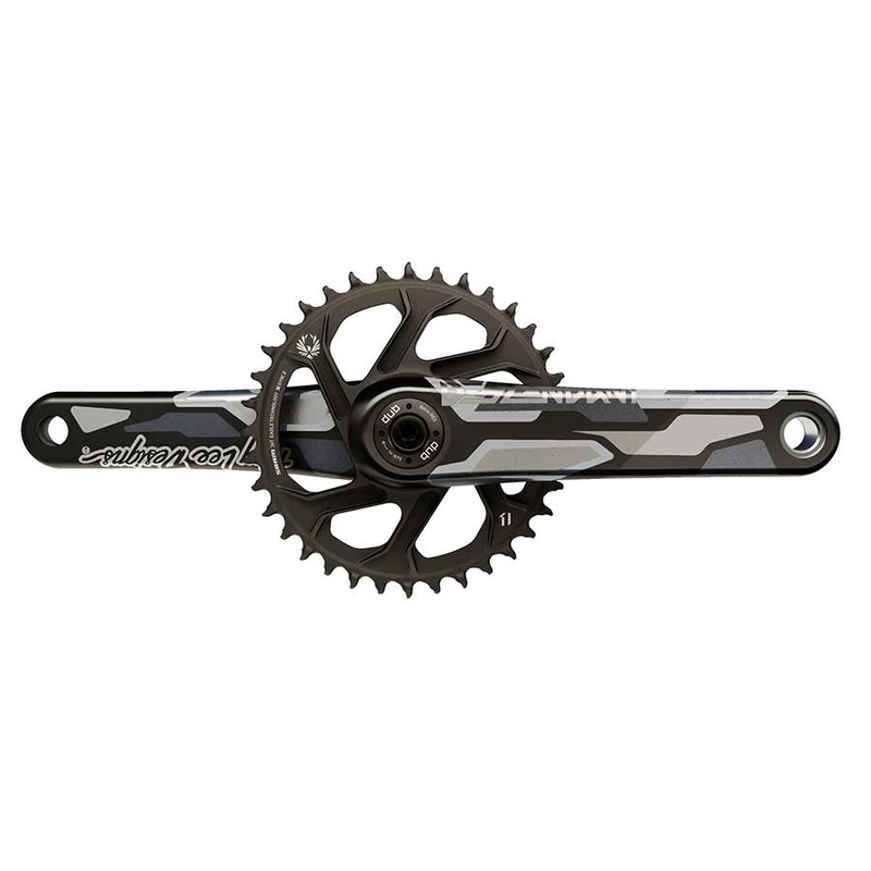 High-Performance Carbon SRAM DUB Descendant CoLab DH Cranksets with Direct Mount Chainrings, Boost Compatibility, and Custom Color Options Black