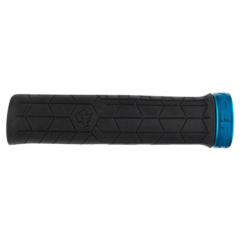 RaceFace Getta Grips – Turquoise Low-Profile Grips With Lock-On Collar