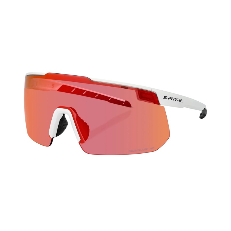 Shimano S-Phyre Magnetic Ridescape Sunglasses – Matt Extra White Matt Extra White Includes Road and Cloudy Lens